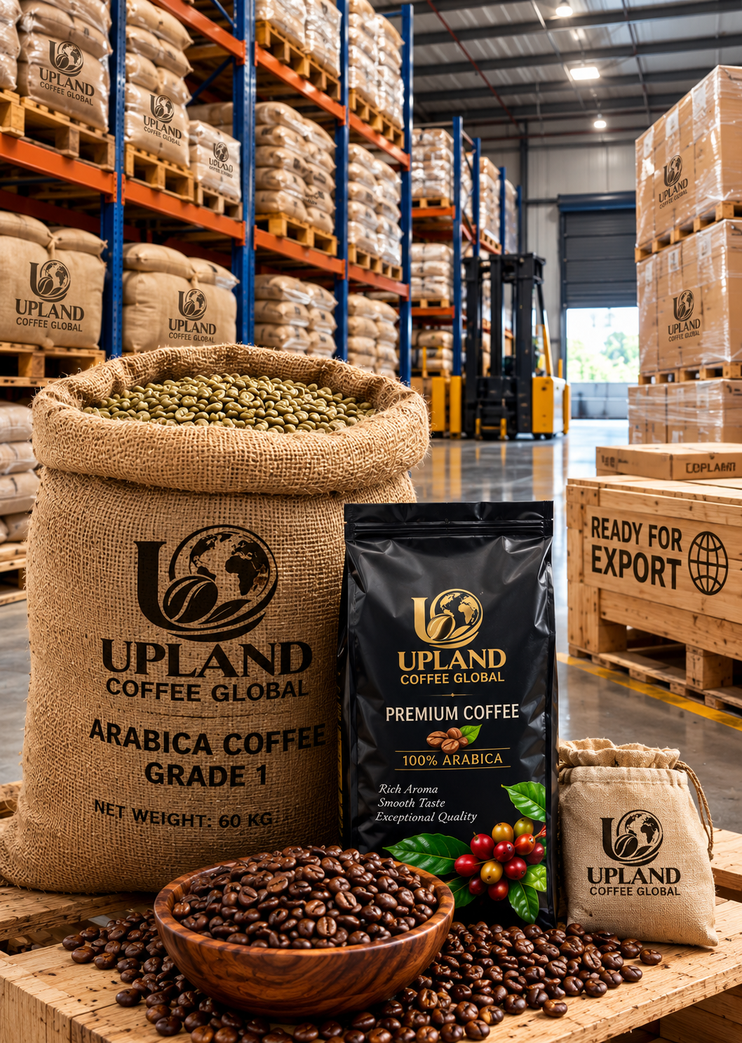 Coffee cherries growing in Uganda